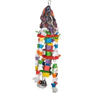 Bird Toy Wood Fun Cubes Multi Color 55Cm