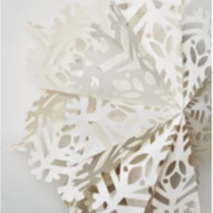 3D Hvit snøkrystall (60cm)